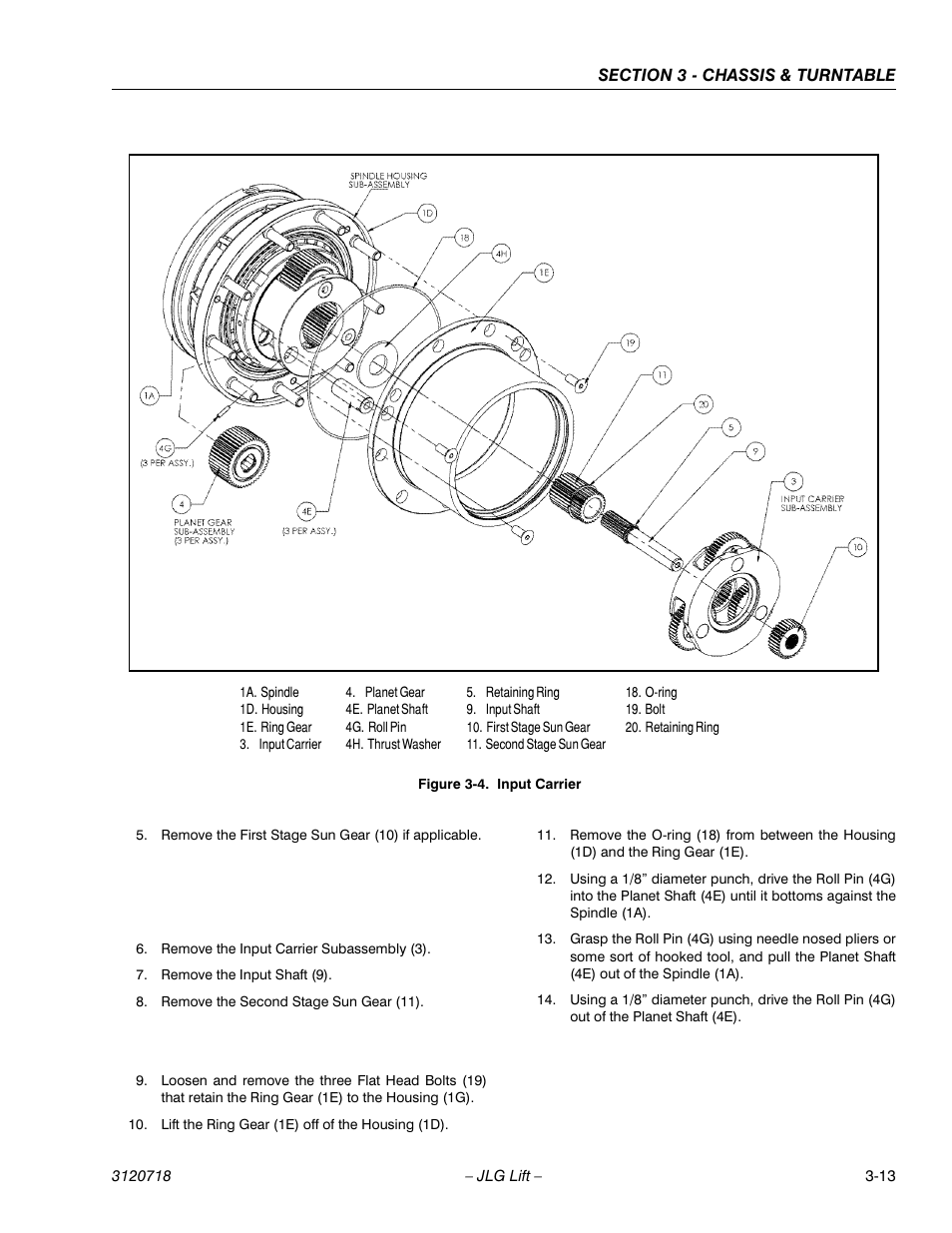 Input carrier -13 | JLG 660SJ ANSI Service Manual User Manual | Page 67 / 322