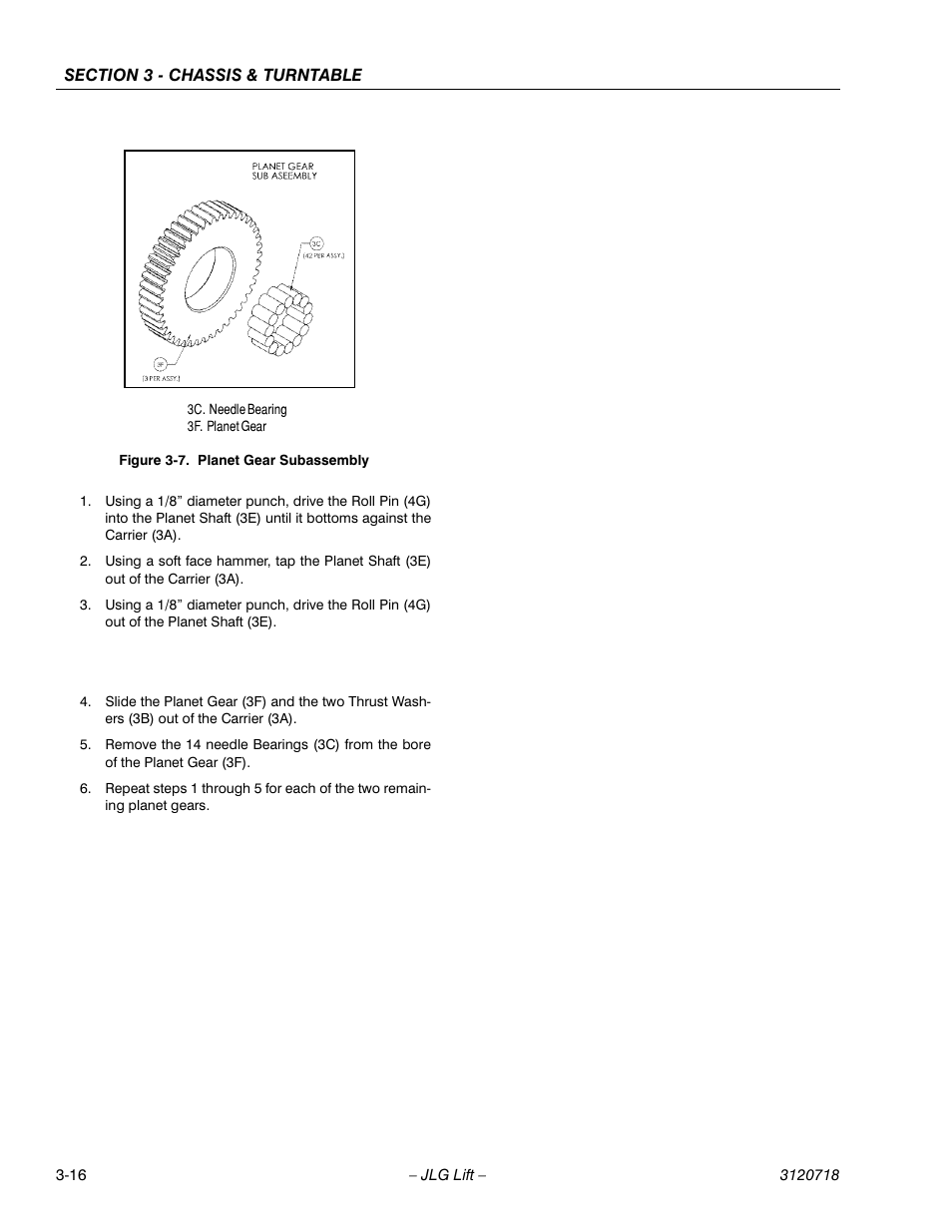 Planet gear subassembly -16 | JLG 660SJ ANSI Service Manual User Manual | Page 70 / 322