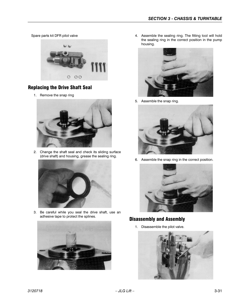Replacing the drive shaft seal, Disassembly and assembly | JLG 660SJ ANSI Service Manual User Manual | Page 85 / 322