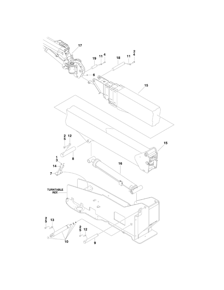 Figure 3-1. boom installation | JLG 1500SJ Parts Manual User Manual | Page 158 / 344