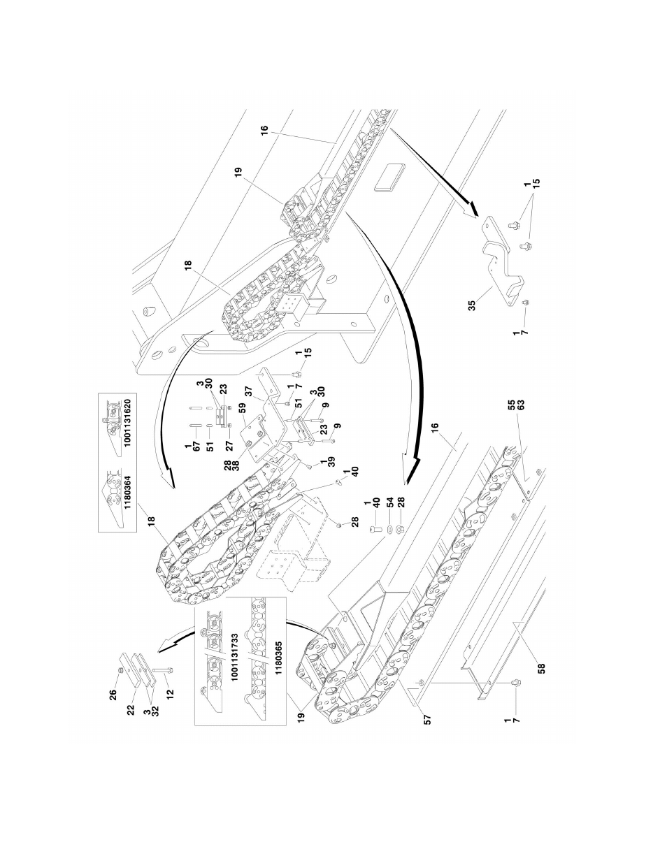 Figure 3-5. power track installation | JLG 1500SJ Parts Manual User Manual | Page 172 / 344