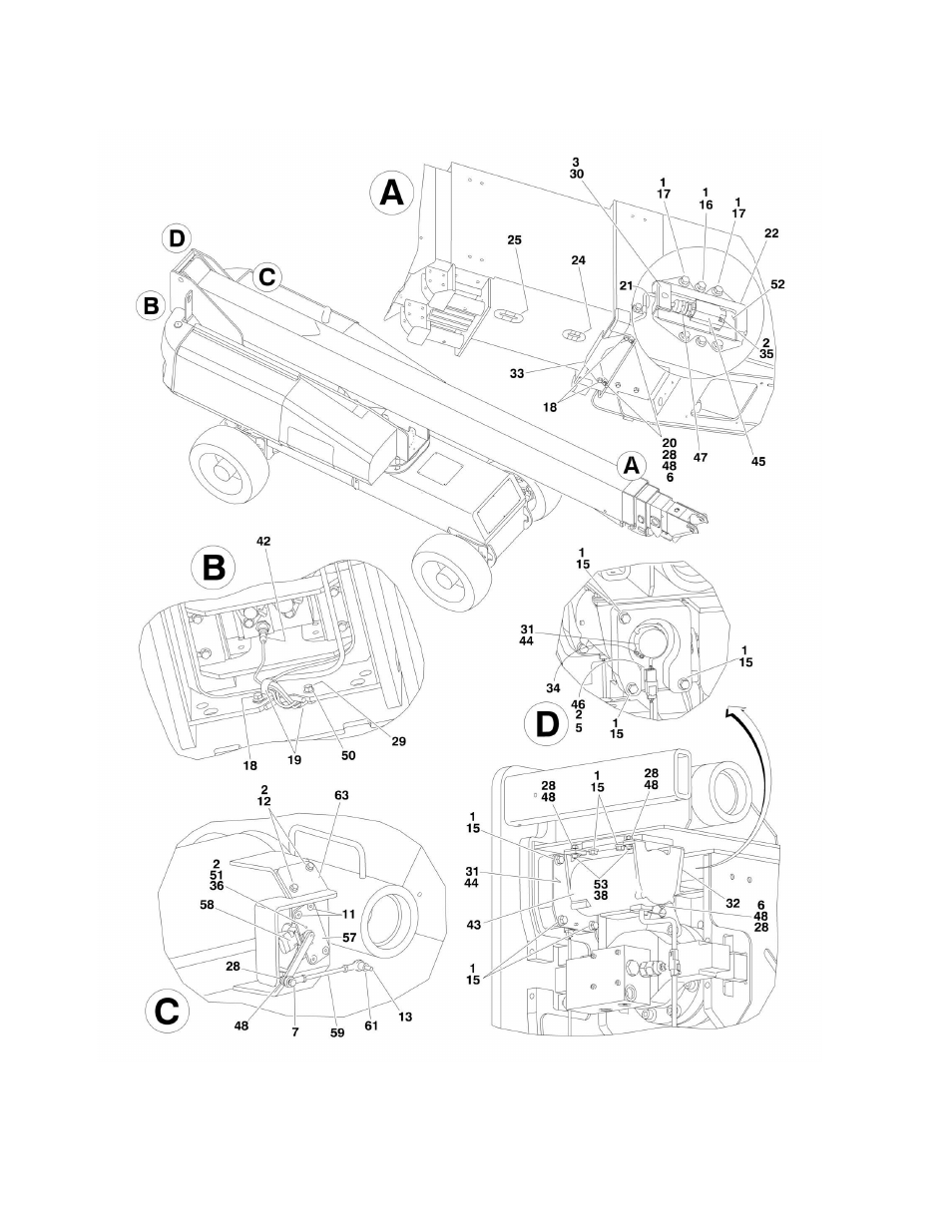 Figure 3-6. boom sensors and switches installation | JLG 1500SJ Parts Manual User Manual | Page 178 / 344