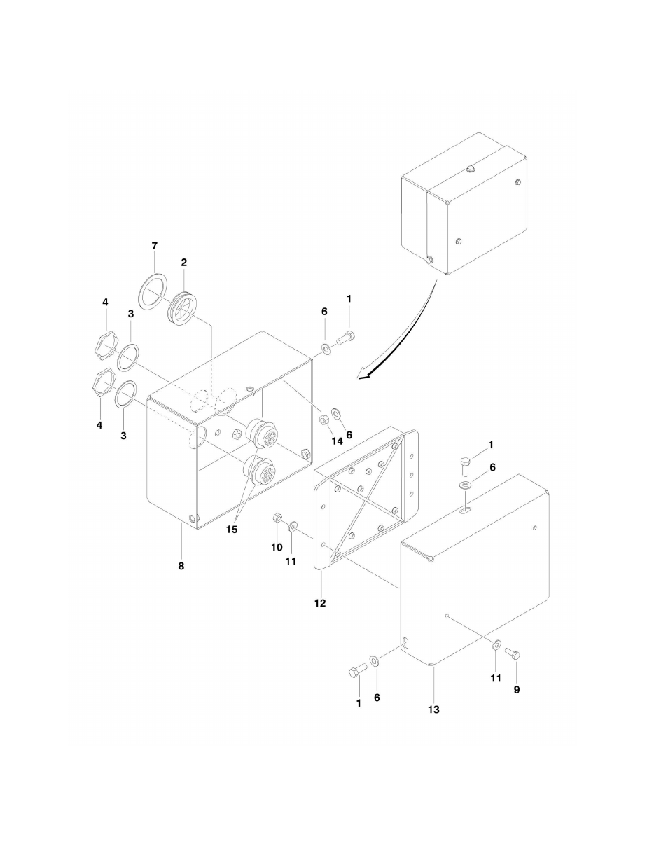 Figure 3-10. enclosure box assembly | JLG 1500SJ Parts Manual User Manual | Page 190 / 344