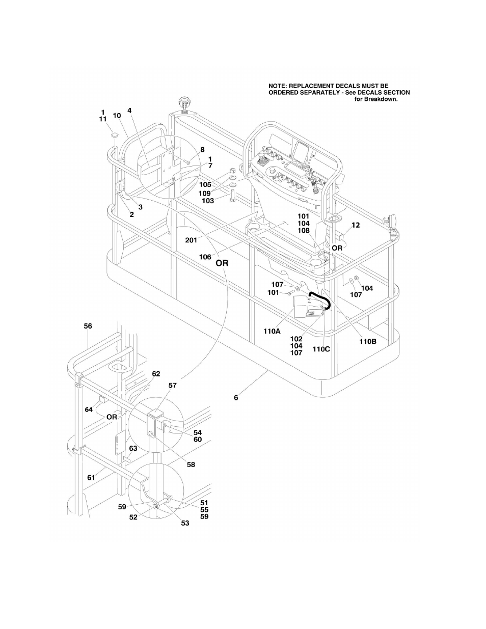 Figure 4-1. platform components installation | JLG 1500SJ Parts Manual User Manual | Page 194 / 344