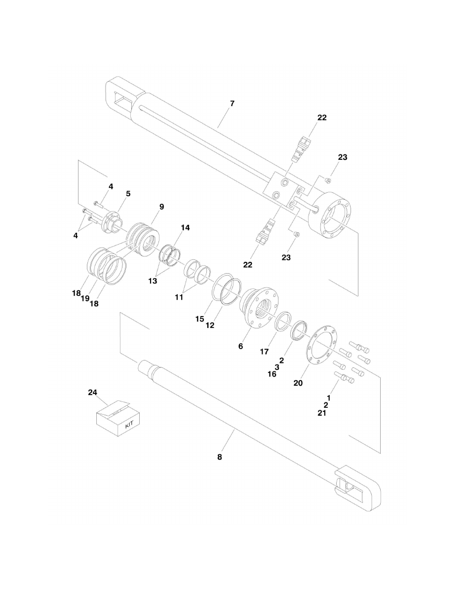 Figure 5-1. axle extension cylinder assembly | JLG 1500SJ Parts Manual User Manual | Page 222 / 344