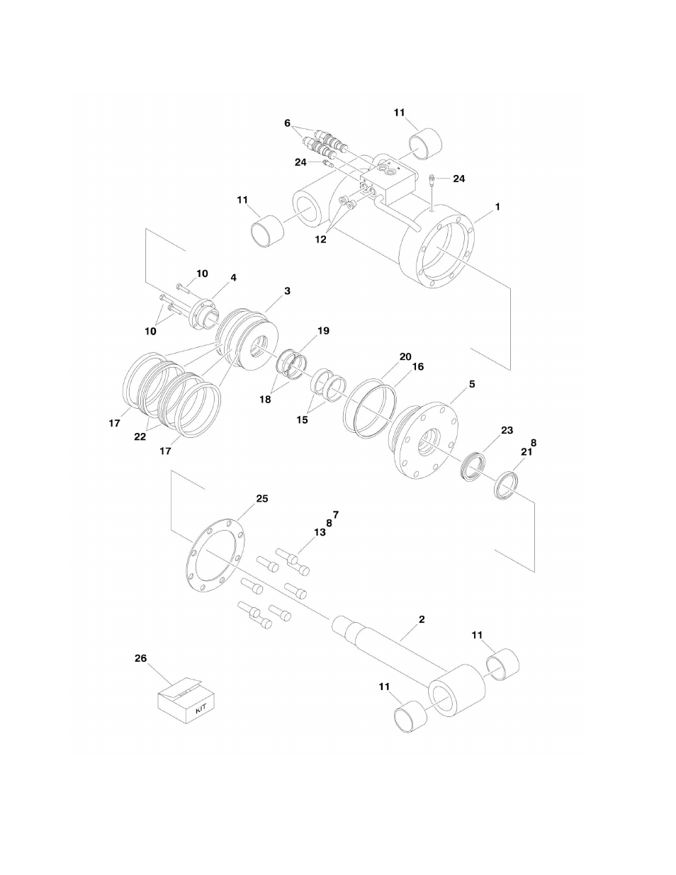 Figure 5-2. axle lockout cylinder assembly | JLG 1500SJ Parts Manual User Manual | Page 224 / 344