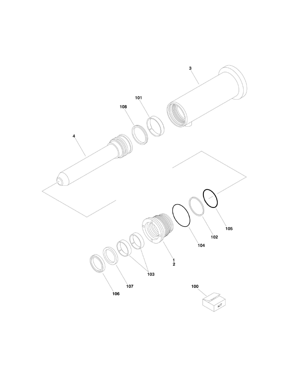 Figure 5-7. lock (jib) cylinder assembly | JLG 1500SJ Parts Manual User Manual | Page 234 / 344
