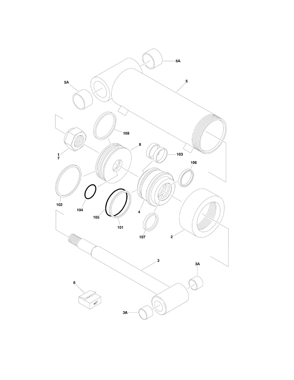 Figure 5-8. steer cylinder assembly | JLG 1500SJ Parts Manual User Manual | Page 236 / 344