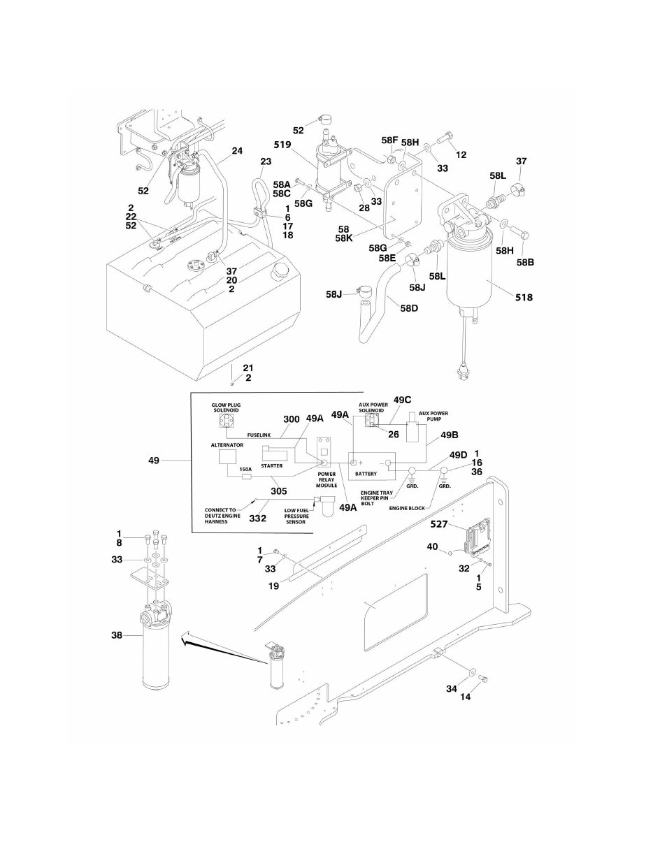 Figure 2-7. deutz tcd2.9l4 engine installation | JLG 1500SJ Parts Manual User Manual | Page 66 / 344