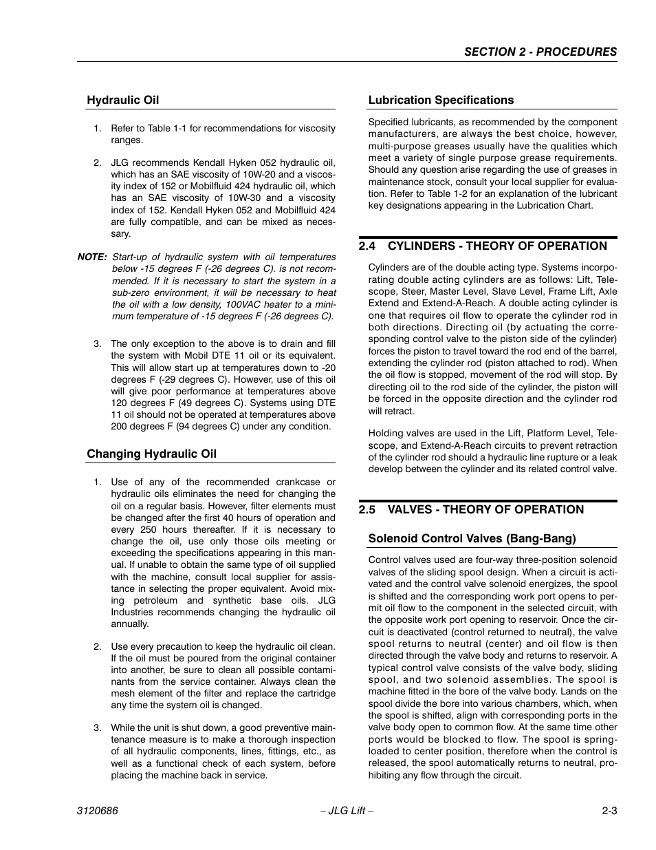 4 cylinders - theory of operation, 5 valves - theory of operation, Cylinders - theory of operation -3 | Valves - theory of operation -3 | JLG 120HX ANSI Service Manual User Manual | Page 23 / 114