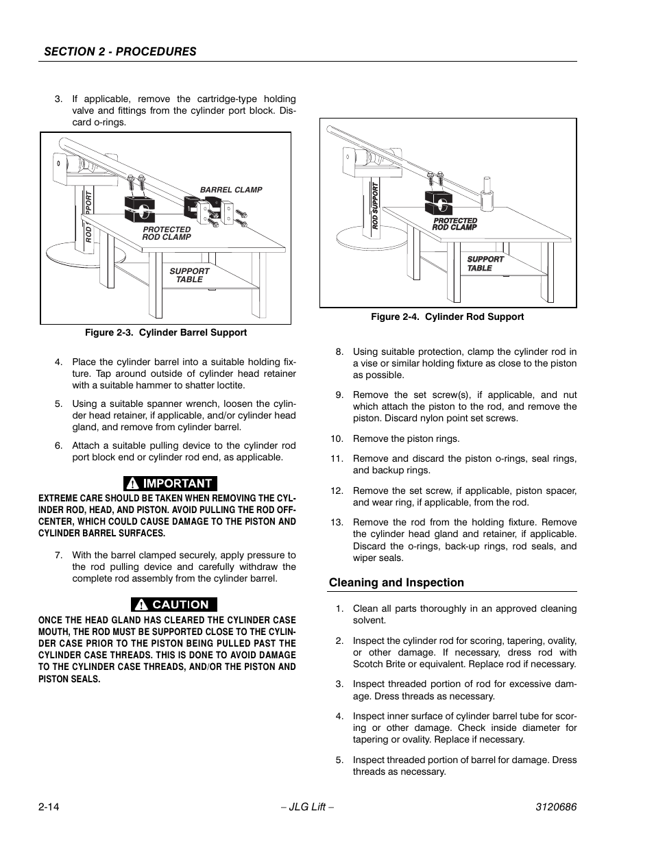 Cleaning and inspection | JLG 120HX ANSI Service Manual User Manual | Page 34 / 114