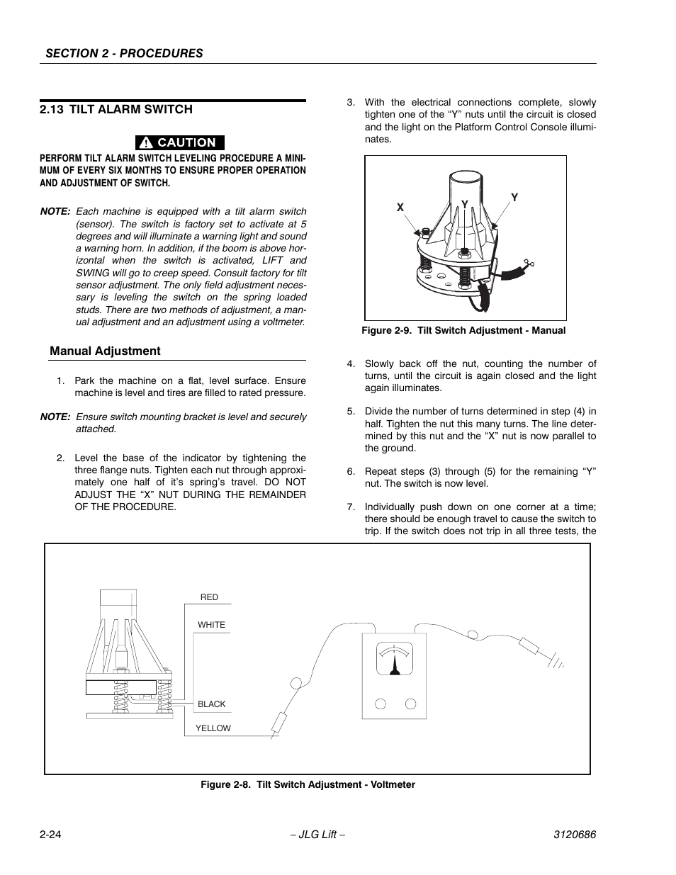 13 tilt alarm switch, Tilt alarm switch -24 | JLG 120HX ANSI Service Manual User Manual | Page 44 / 114