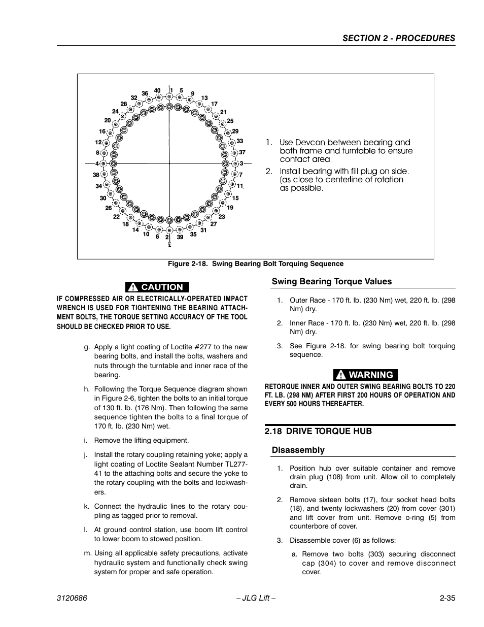 18 drive torque hub, Drive torque hub -35 | JLG 120HX ANSI Service Manual User Manual | Page 55 / 114