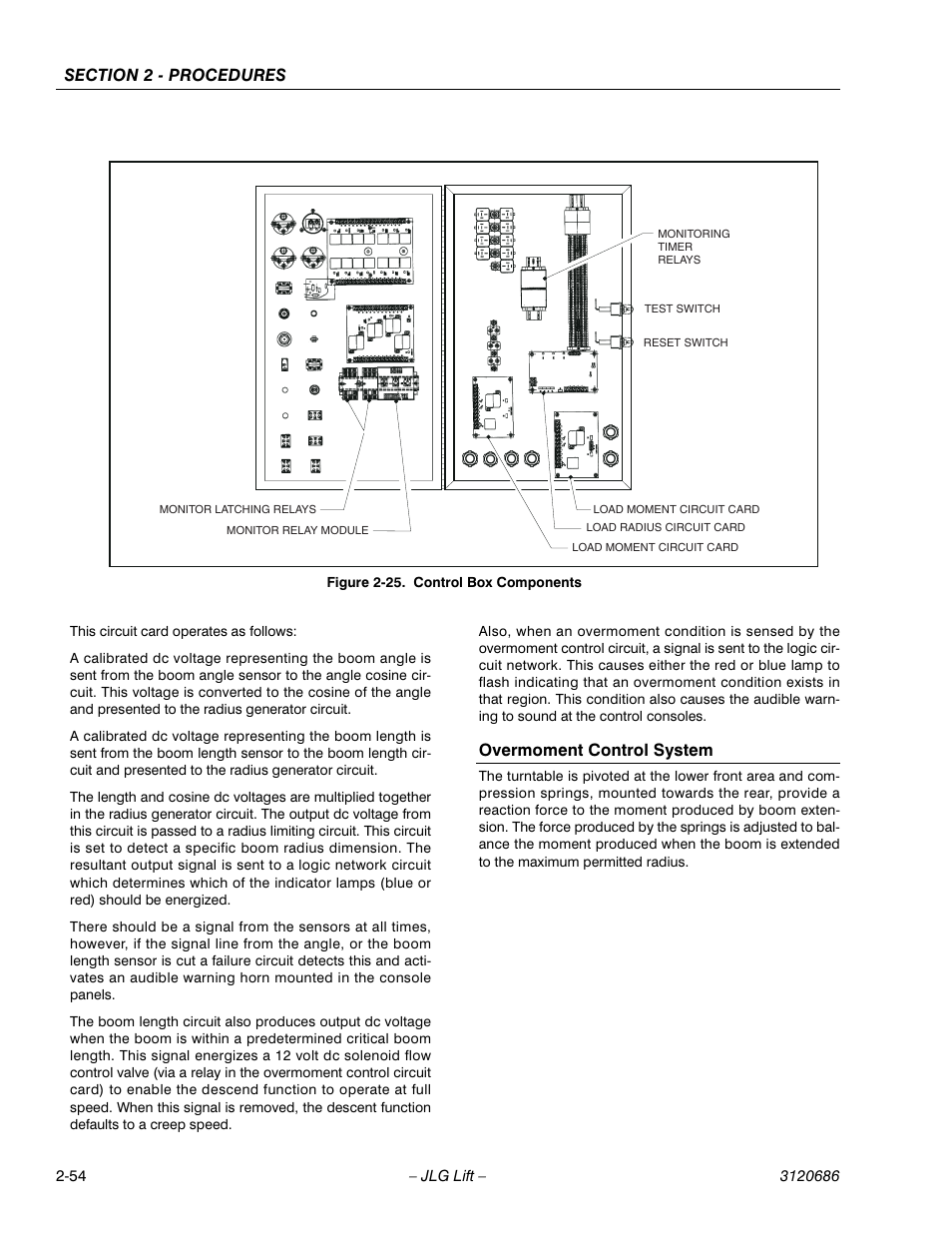 Overmoment control system | JLG 120HX ANSI Service Manual User Manual | Page 74 / 114