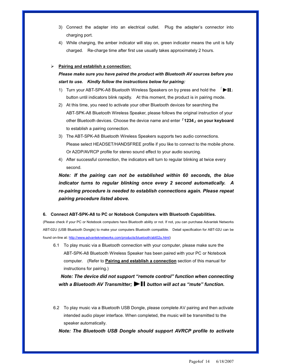 Advantek Networks ABT-SPK-A8 User Manual | Page 4 / 14