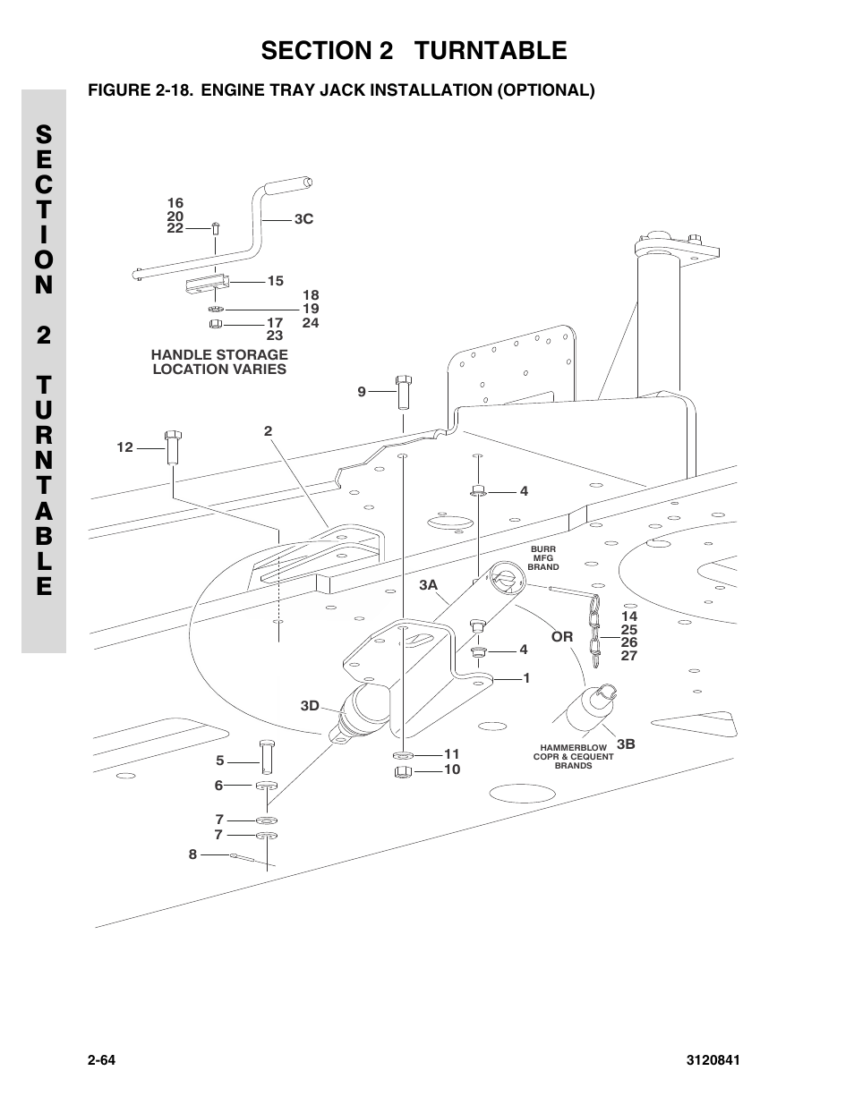 Engine tray jack installation (optional) -64 | JLG 600A_AJ Parts Manual User Manual | Page 100 / 312