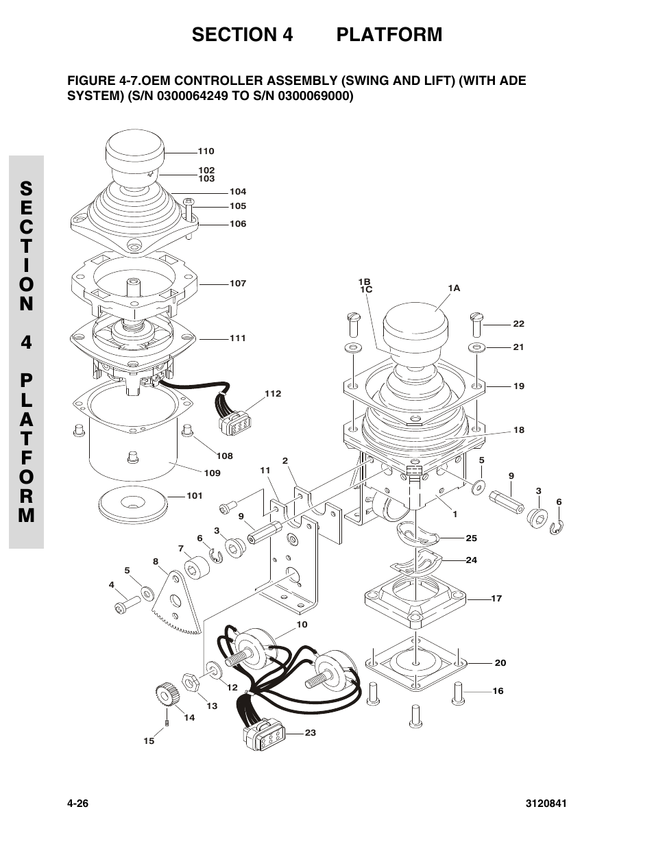 S/n 0300064249 to s/n 0300069000) -26 | JLG 600A_AJ Parts Manual User Manual | Page 168 / 312
