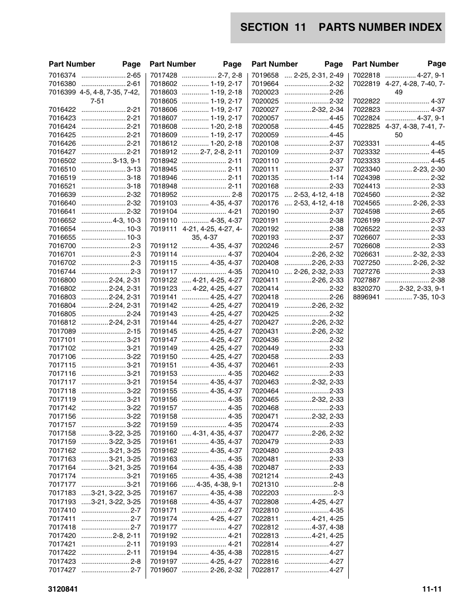 JLG 600A_AJ Parts Manual User Manual | Page 309 / 312