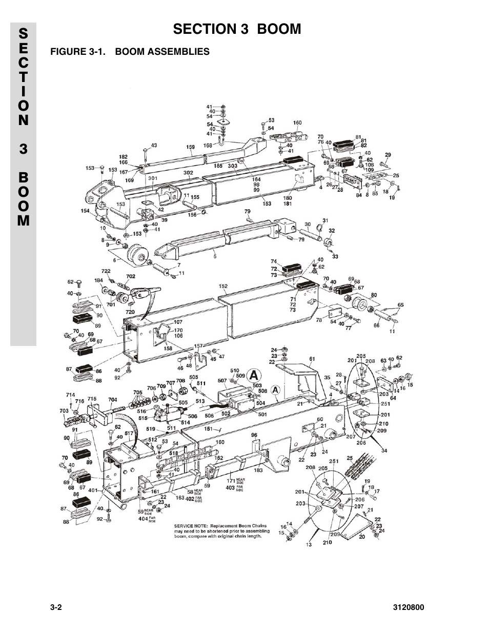 Figure 3-1. boom assemblies, Boom assemblies -2 | JLG 80HX_HX+6 Parts Manual User Manual | Page 202 / 380