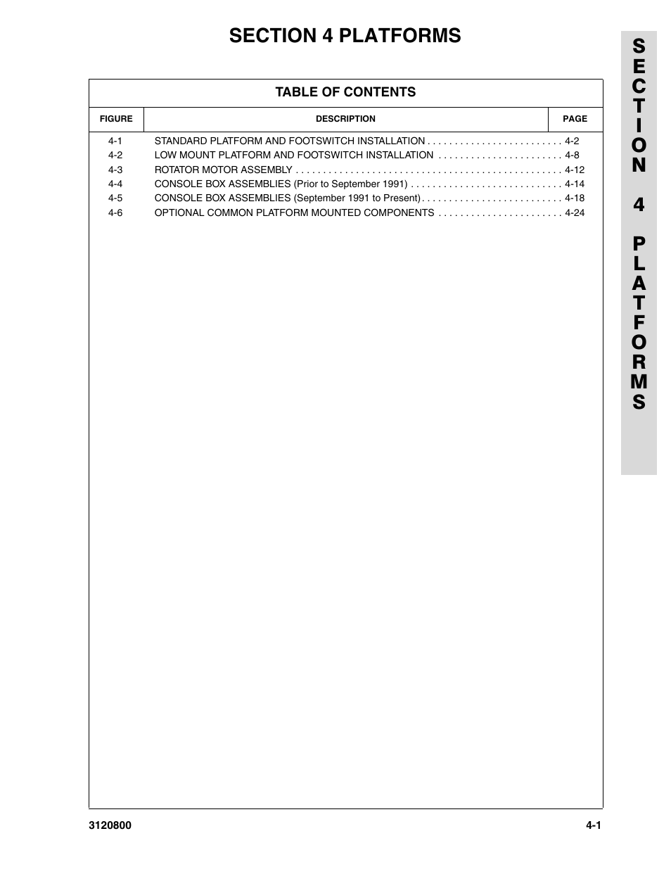 Section 4 platforms, Section 4 - platforms -1 | JLG 80HX_HX+6 Parts Manual User Manual | Page 217 / 380