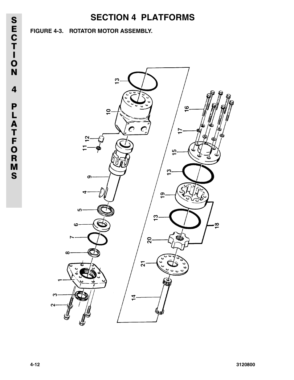 Figure 4-3. rotator motor assembly | JLG 80HX_HX+6 Parts Manual User Manual | Page 228 / 380