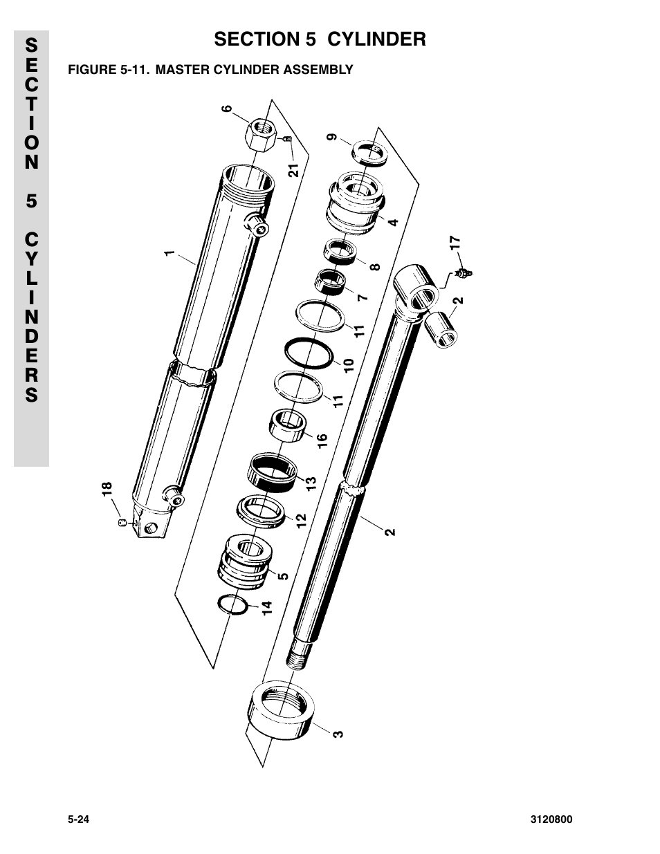Figure 5-11. master cylinder assembly, Master cylinder assembly -24 | JLG 80HX_HX+6 Parts Manual User Manual | Page 268 / 380
