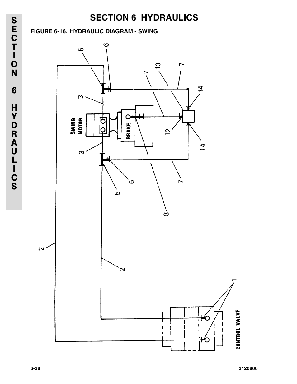 Figure 6-16. hydraulic diagram - swing | JLG 80HX_HX+6 Parts Manual User Manual | Page 322 / 380