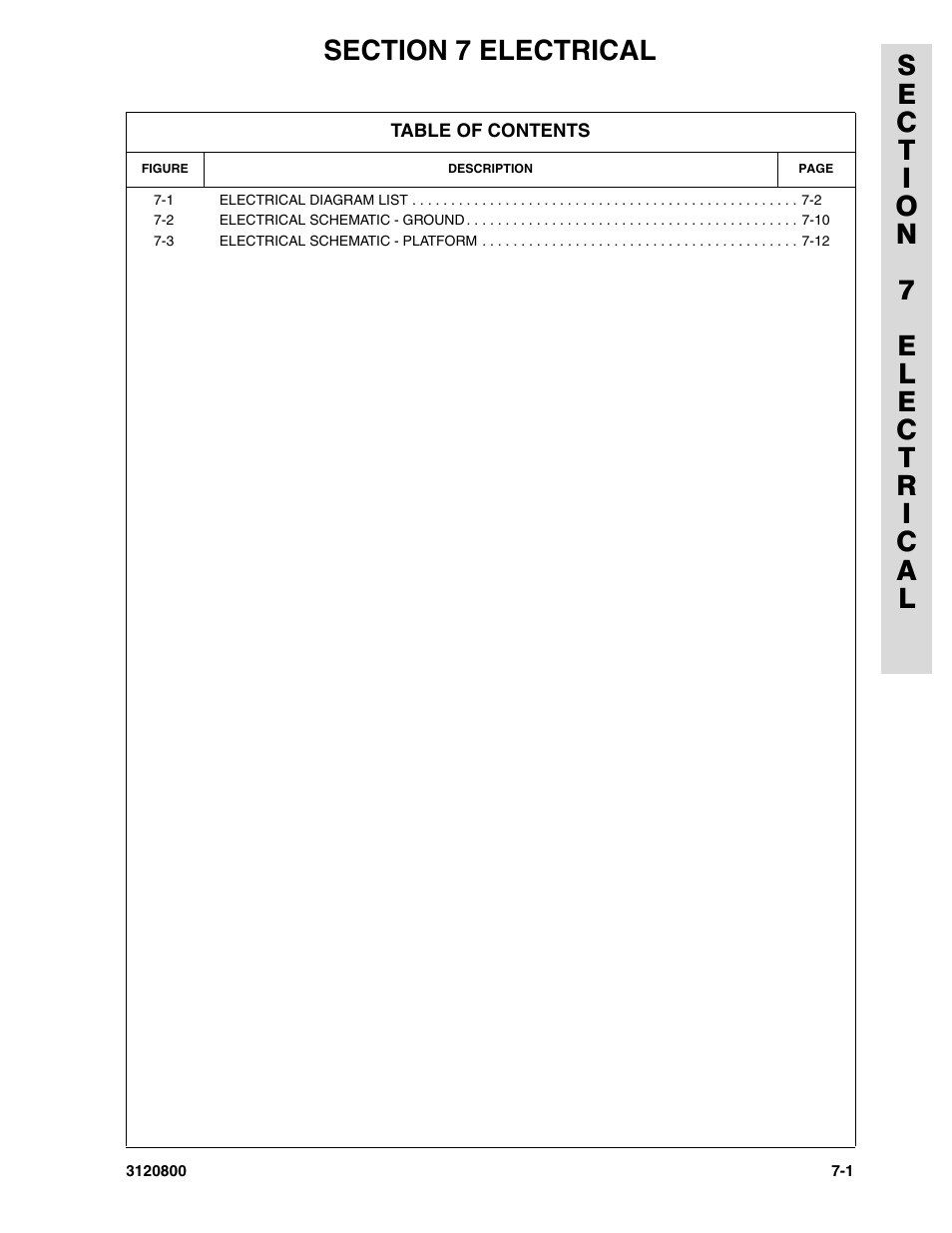 Section 7 electrical, Section 7 - electrical -1 | JLG 80HX_HX+6 Parts Manual User Manual | Page 327 / 380