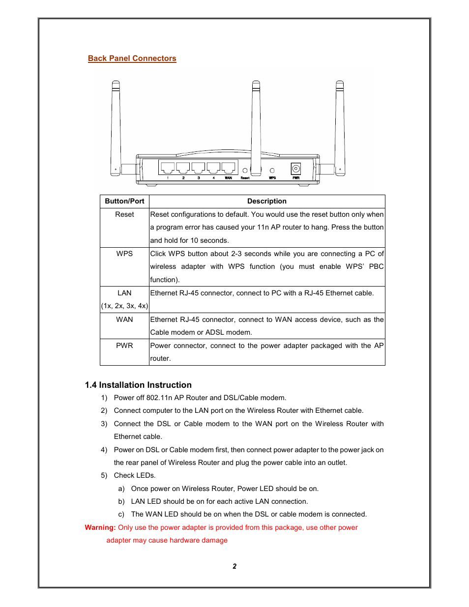 Advantek Networks WIRELESS - N AWN-11N-RT User Manual | Page 3 / 3