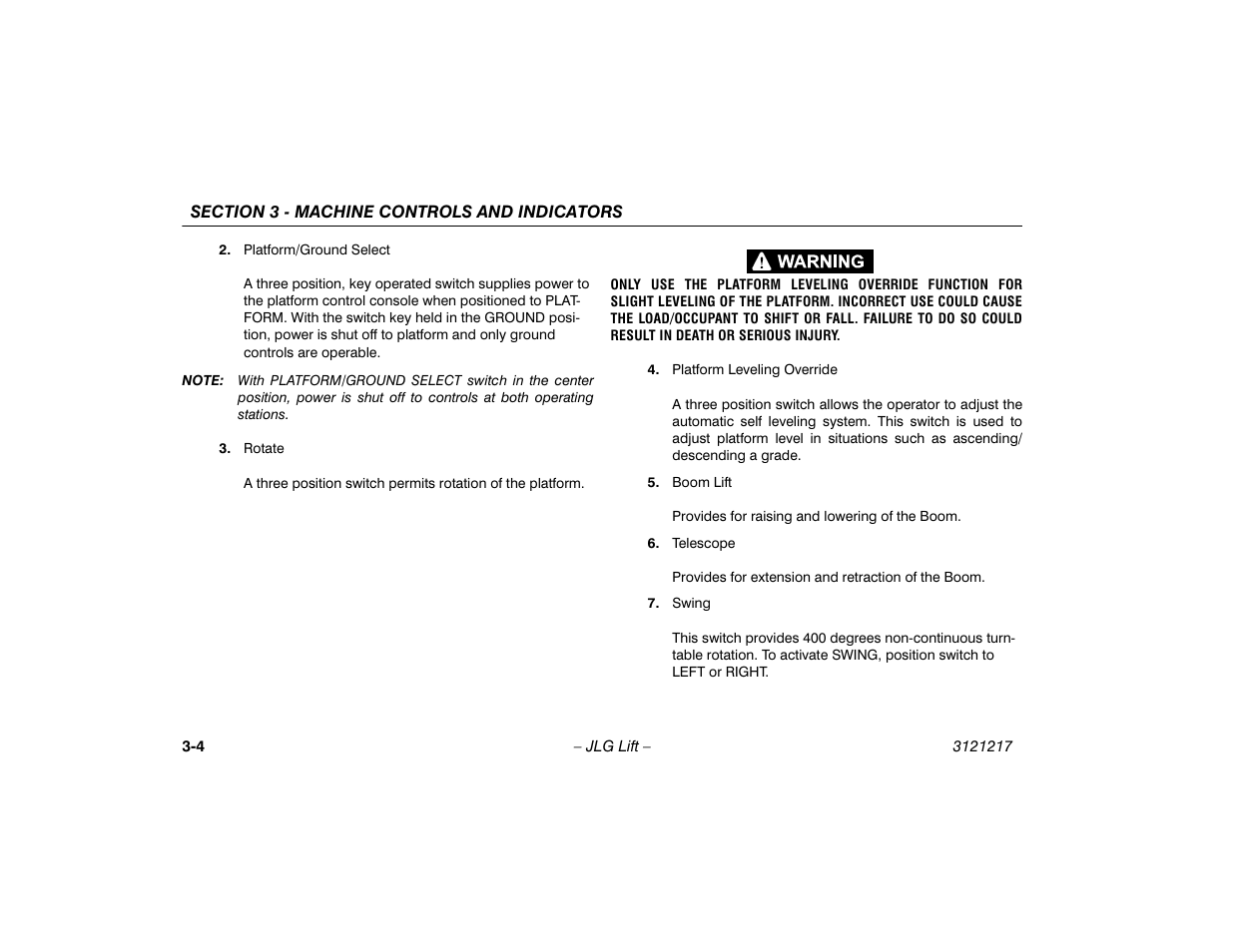 JLG M600 Operator Manual User Manual | Page 36 / 102