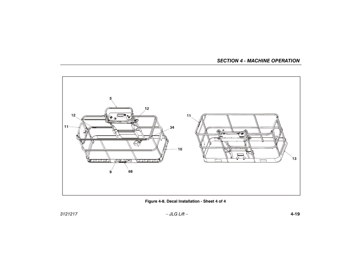 Decal installation - sheet 4 of 4 -19 | JLG M600 Operator Manual User Manual | Page 65 / 102