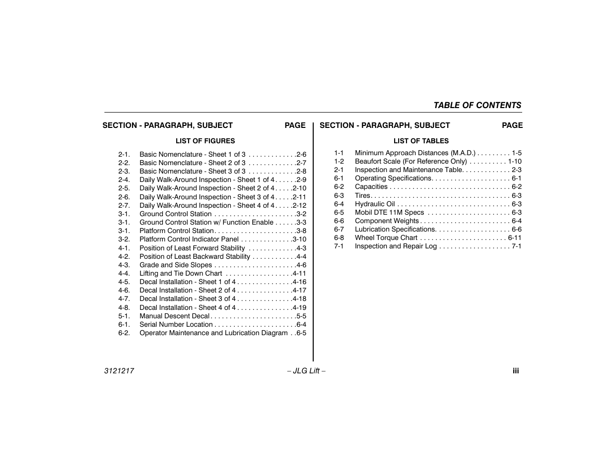 JLG M600 Operator Manual User Manual | Page 9 / 102