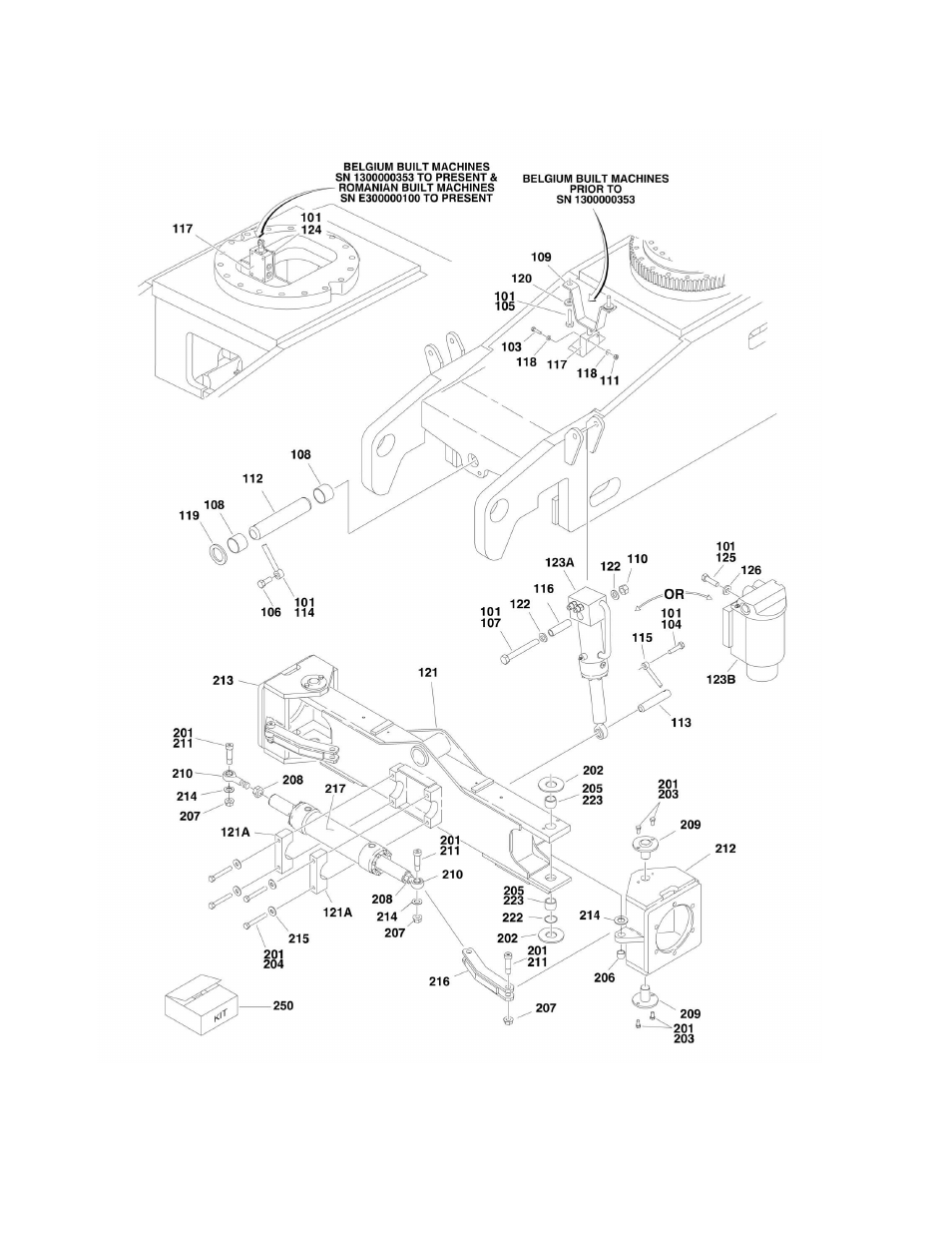 Figure 1-1. axle and steering installation | JLG 510AJ Parts Manual User Manual | Page 10 / 294