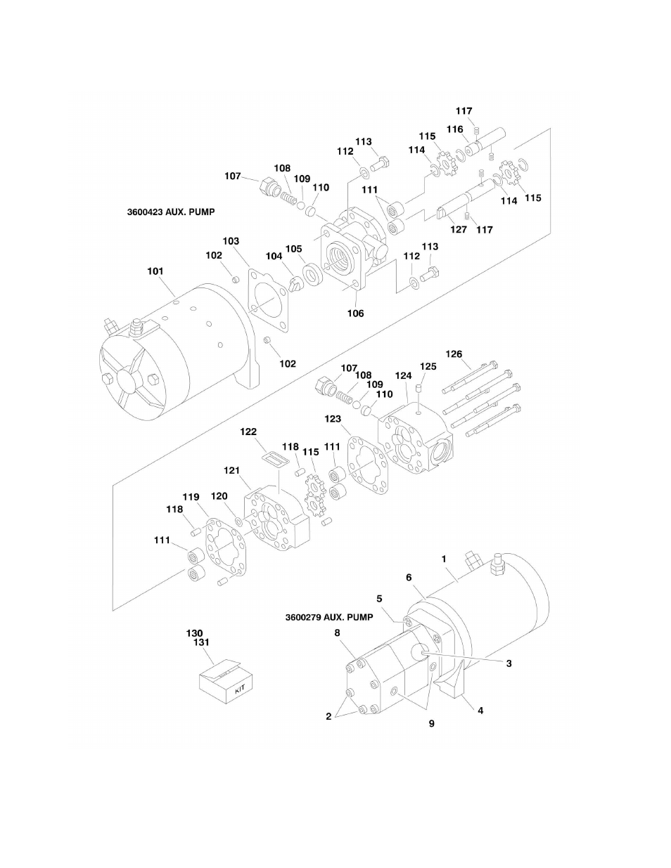 Figure 2-17. auxiliary pump assembly | JLG 510AJ Parts Manual User Manual | Page 120 / 294