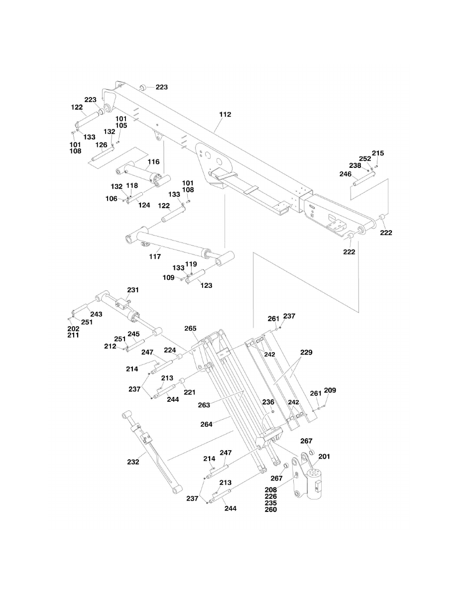 Figure 3-2. main boom installation | JLG 510AJ Parts Manual User Manual | Page 154 / 294