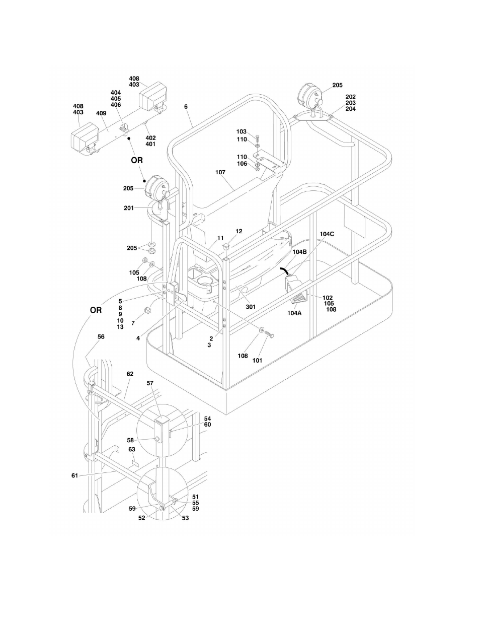 Figure 4-1. platform installation | JLG 510AJ Parts Manual User Manual | Page 168 / 294