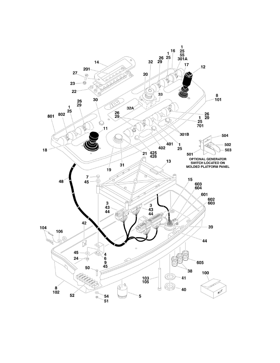 Figure 4-2. platform console assembly | JLG 510AJ Parts Manual User Manual | Page 172 / 294