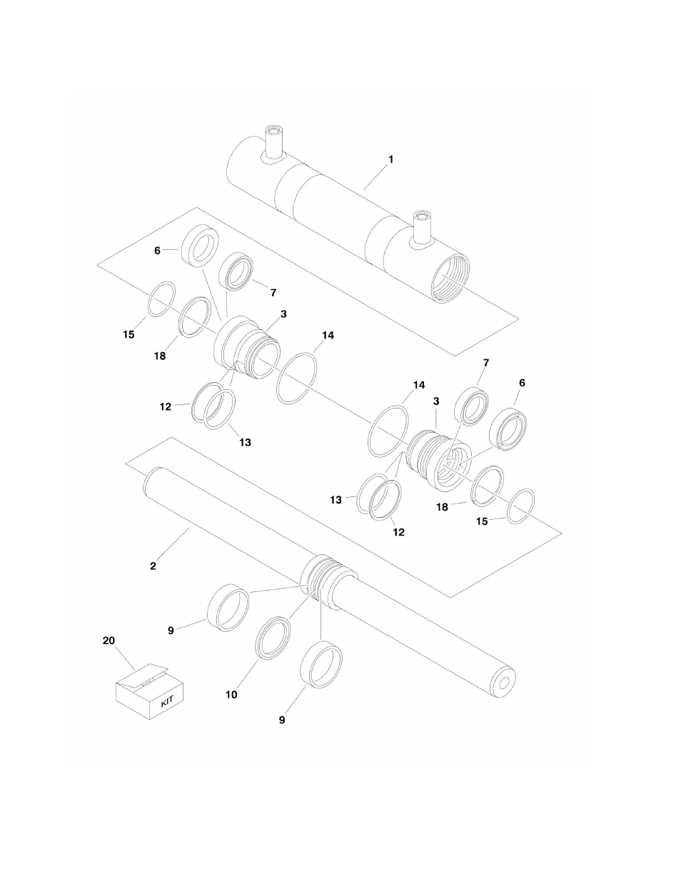 Figure 5-8. steer cylinder assembly | JLG 510AJ Parts Manual User Manual | Page 204 / 294