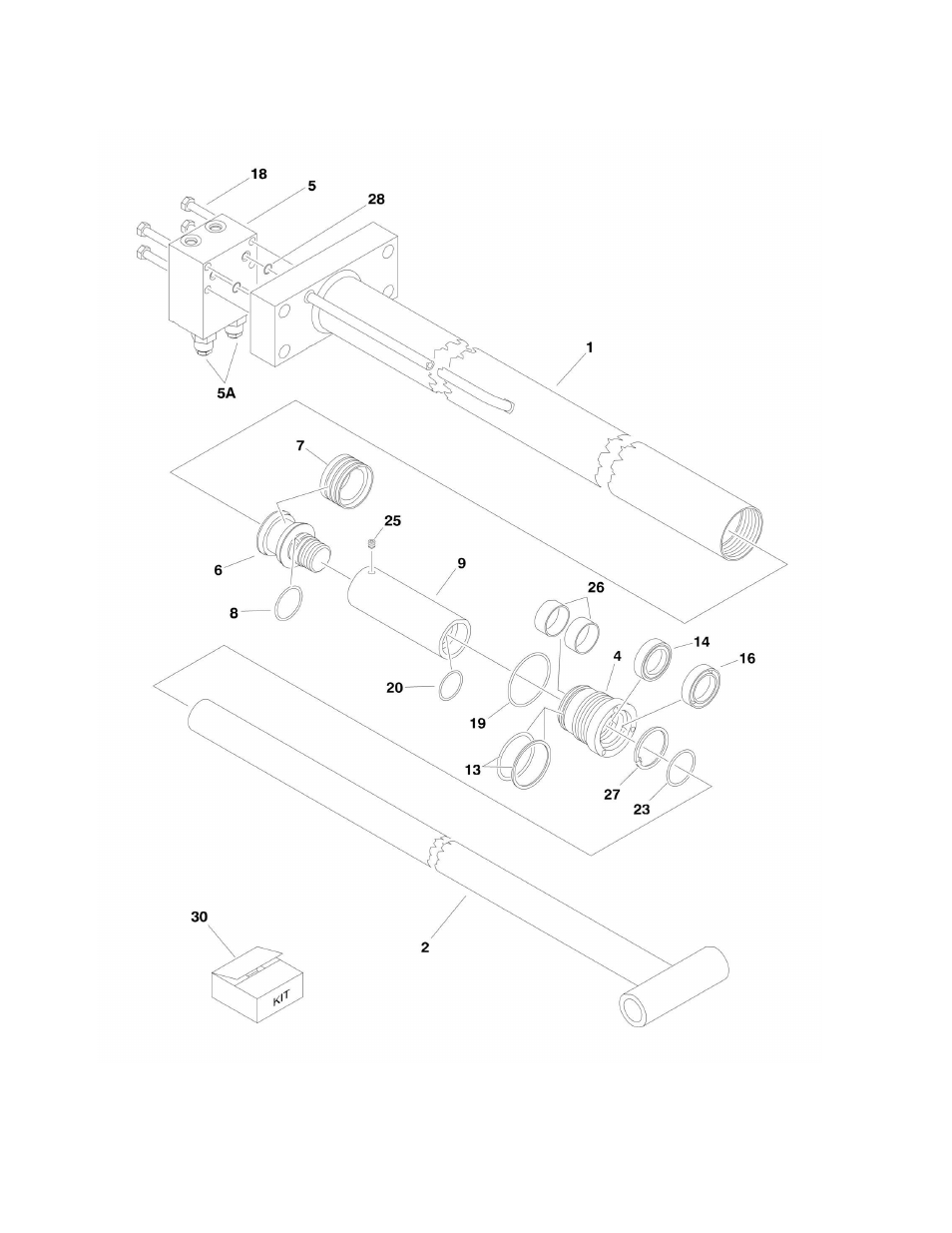 Figure 5-9. telescope cylinder assembly | JLG 510AJ Parts Manual User Manual | Page 206 / 294