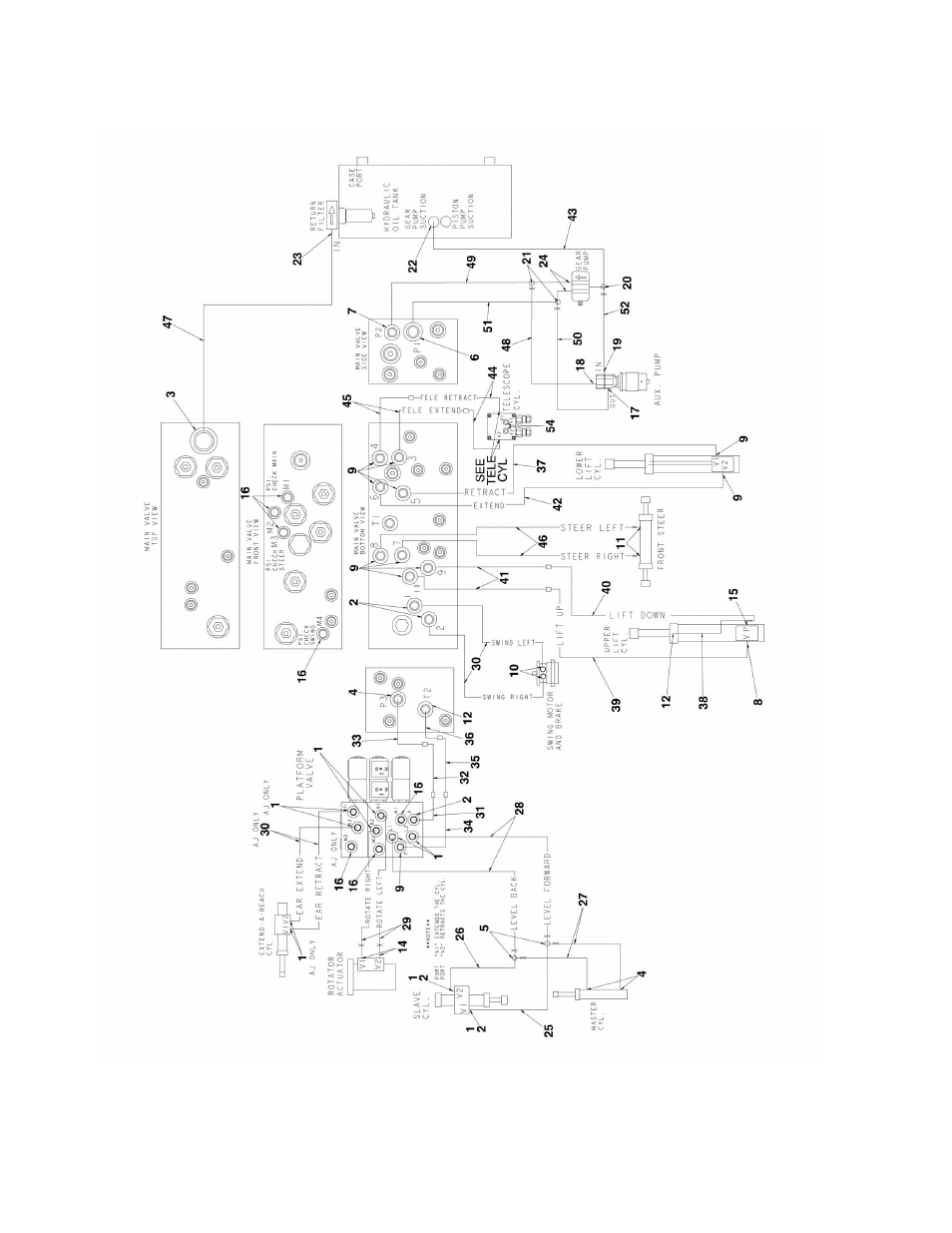 Figure 6-6. standard hydraulic diagram | JLG 510AJ Parts Manual User Manual | Page 222 / 294