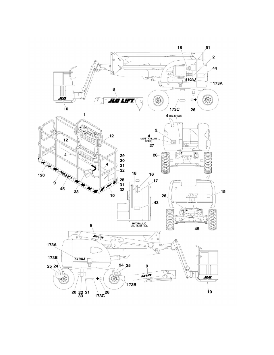 JLG 510AJ Parts Manual User Manual | Page 268 / 294