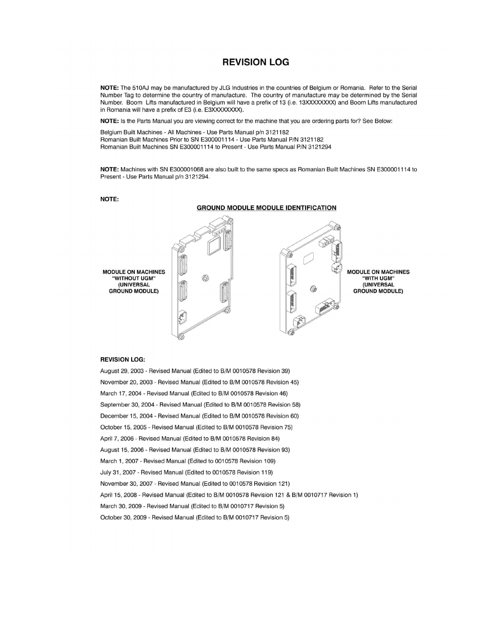 JLG 510AJ Parts Manual User Manual | Page 3 / 294