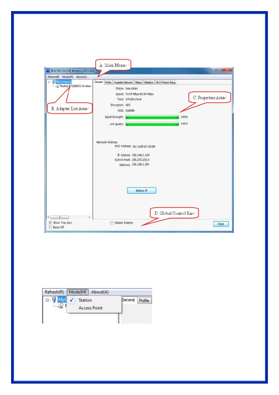 5 wireless lan manaement gui | Advantek Networks Advantek AWN-11N-USB User Manual | Page 12 / 26
