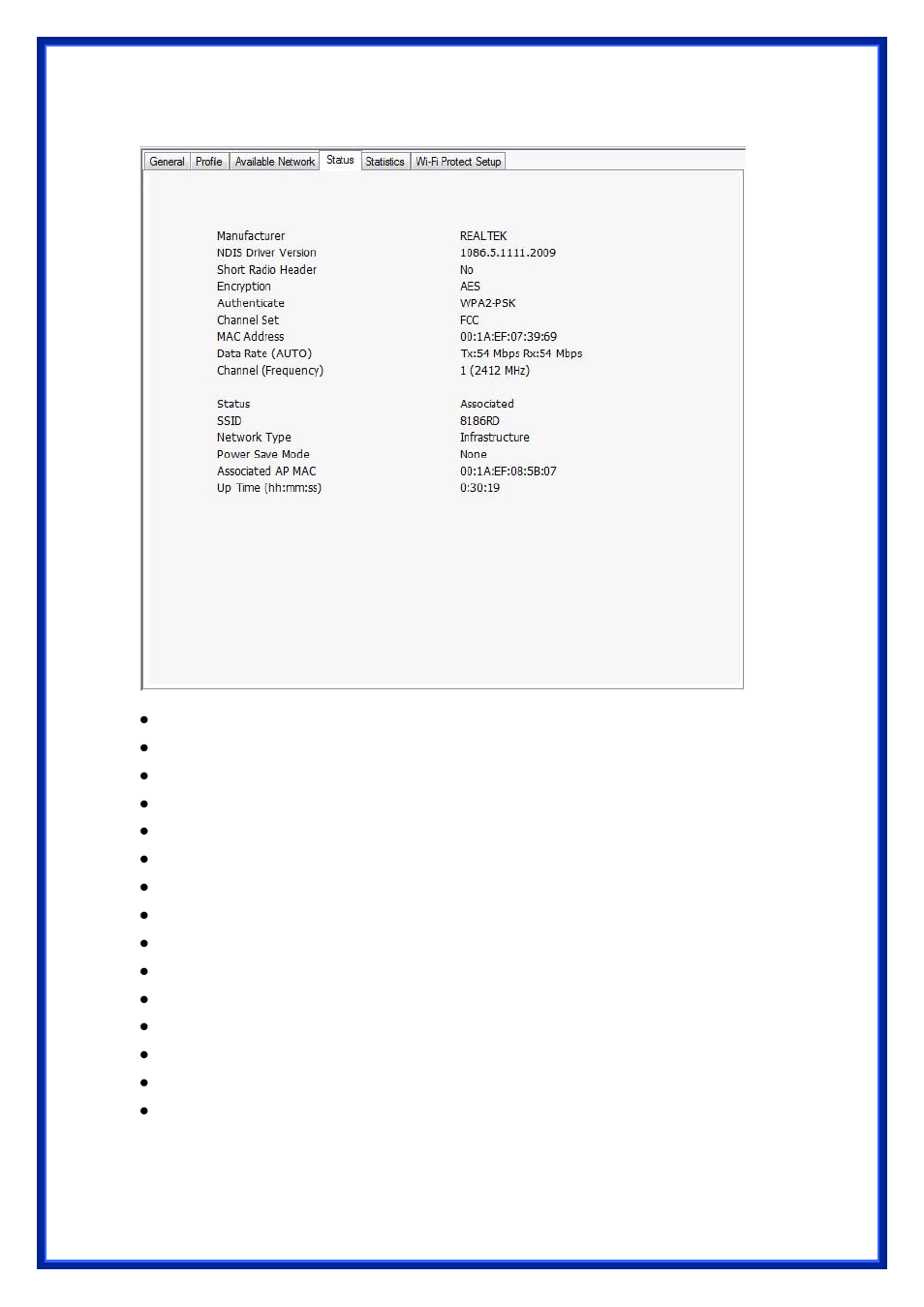 5 status page | Advantek Networks Advantek AWN-11N-USB User Manual | Page 19 / 26