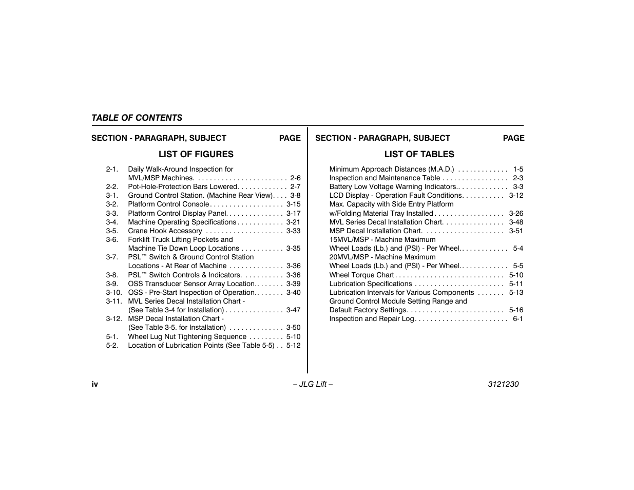 JLG 15/20MSP Operator Manual User Manual | Page 10 / 108