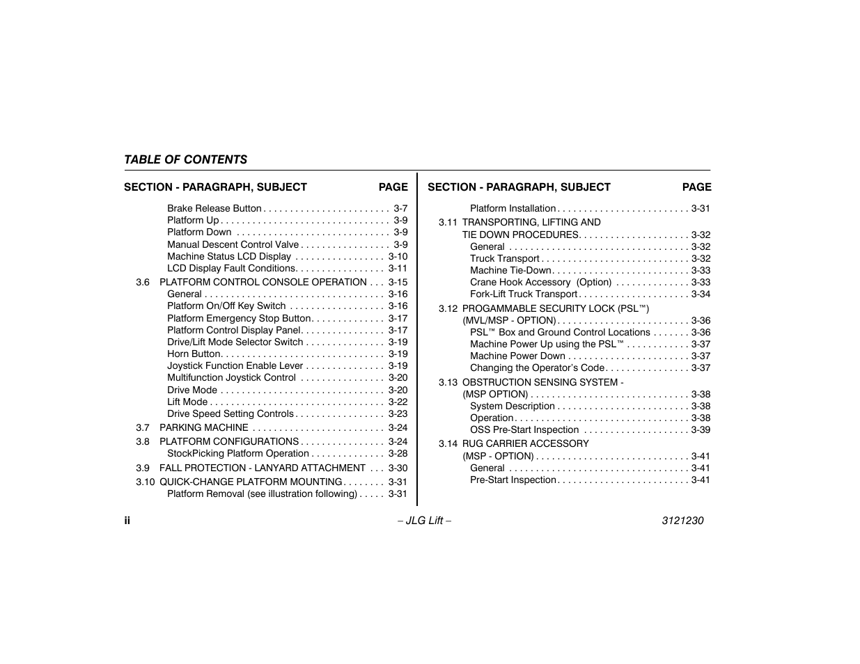 JLG 15/20MSP Operator Manual User Manual | Page 8 / 108