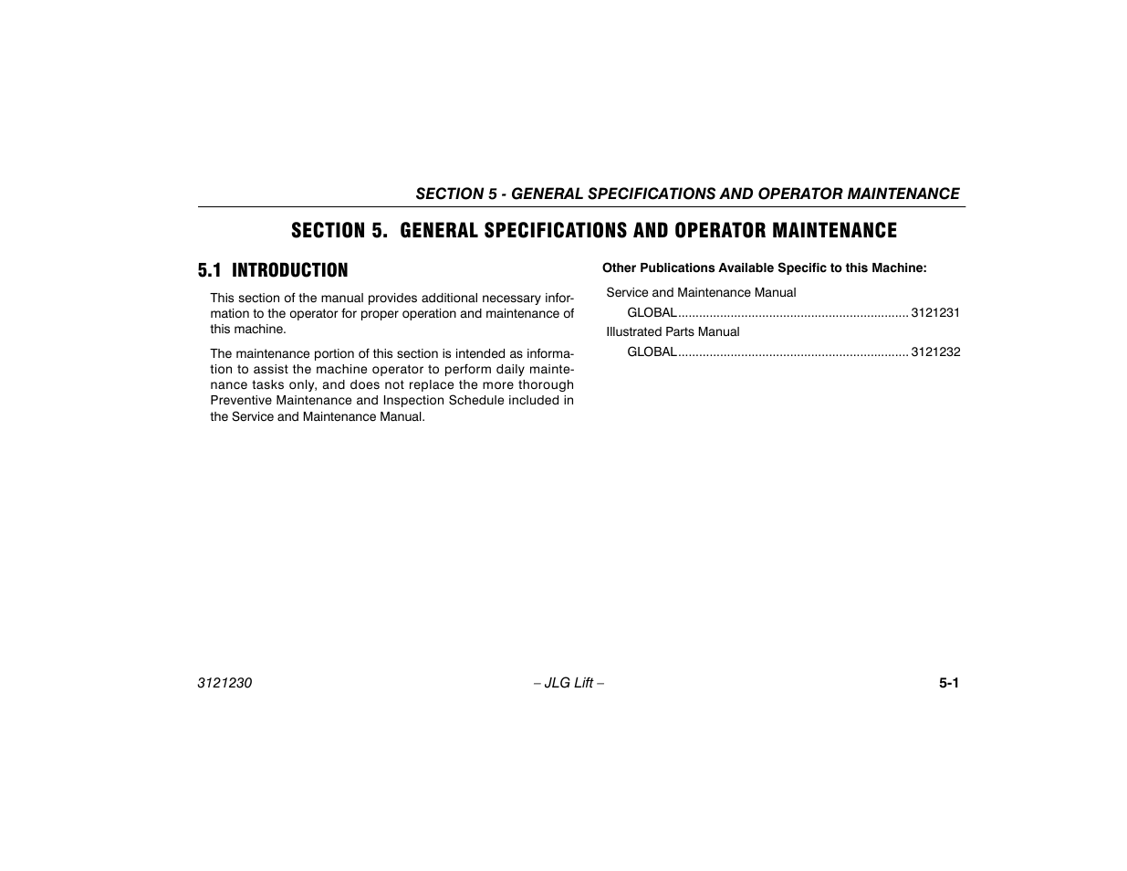 1 introduction, 1 introduction -1 | JLG 15/20MSP Operator Manual User Manual | Page 81 / 108