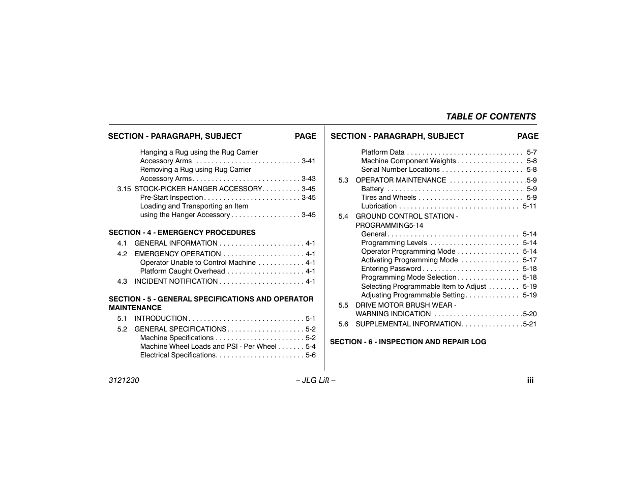 JLG 15/20MSP Operator Manual User Manual | Page 9 / 108
