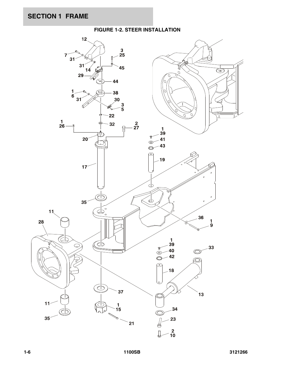 Figure 1-2. steer installation | JLG 1100SB Parts Manual User Manual | Page 12 / 276