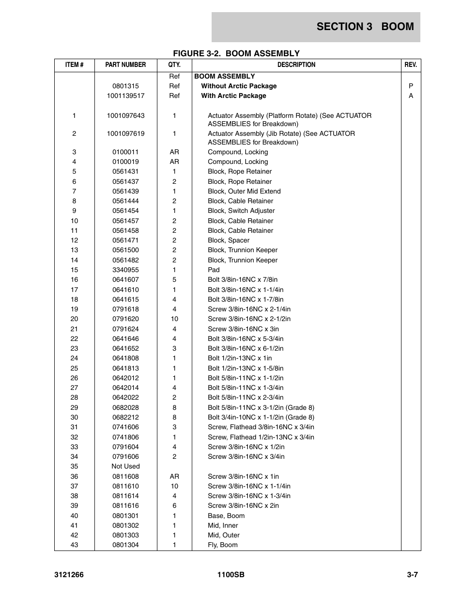 JLG 1100SB Parts Manual User Manual | Page 143 / 276